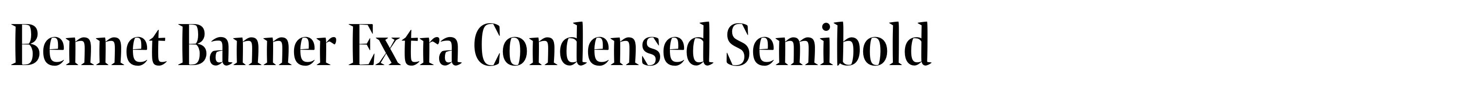 Bennet Banner Extra Condensed Semibold